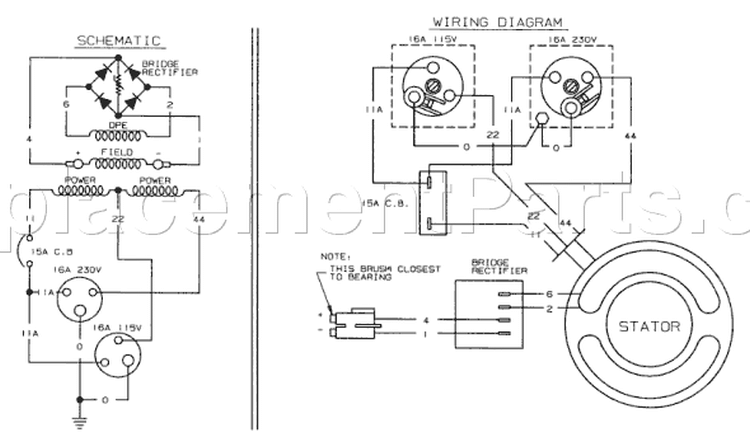 Page B Diagram and Parts List for 9478-0 ET2100 Briggs and Stratton Generator